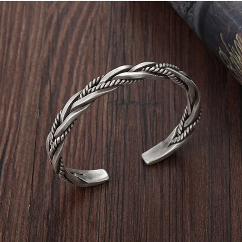 Vintage Steampunk Twisted Open Bracelet